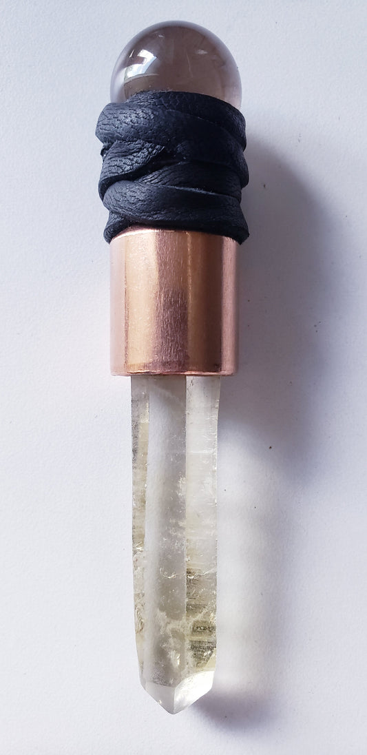 CITRINE & SMOKY QUARTZ SCEPTER