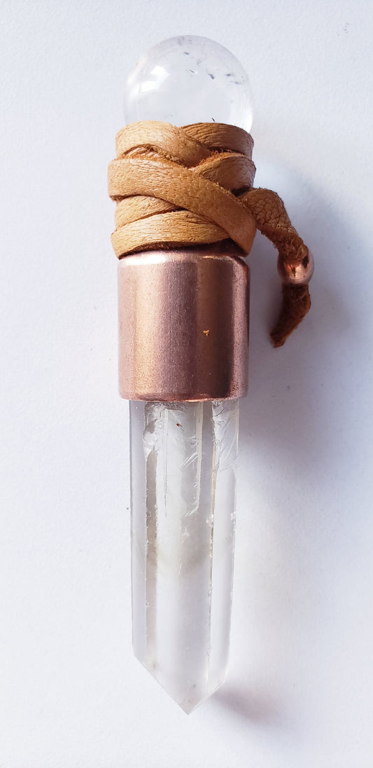 CITRINE & CLEAR QUARTZ SCEPTER