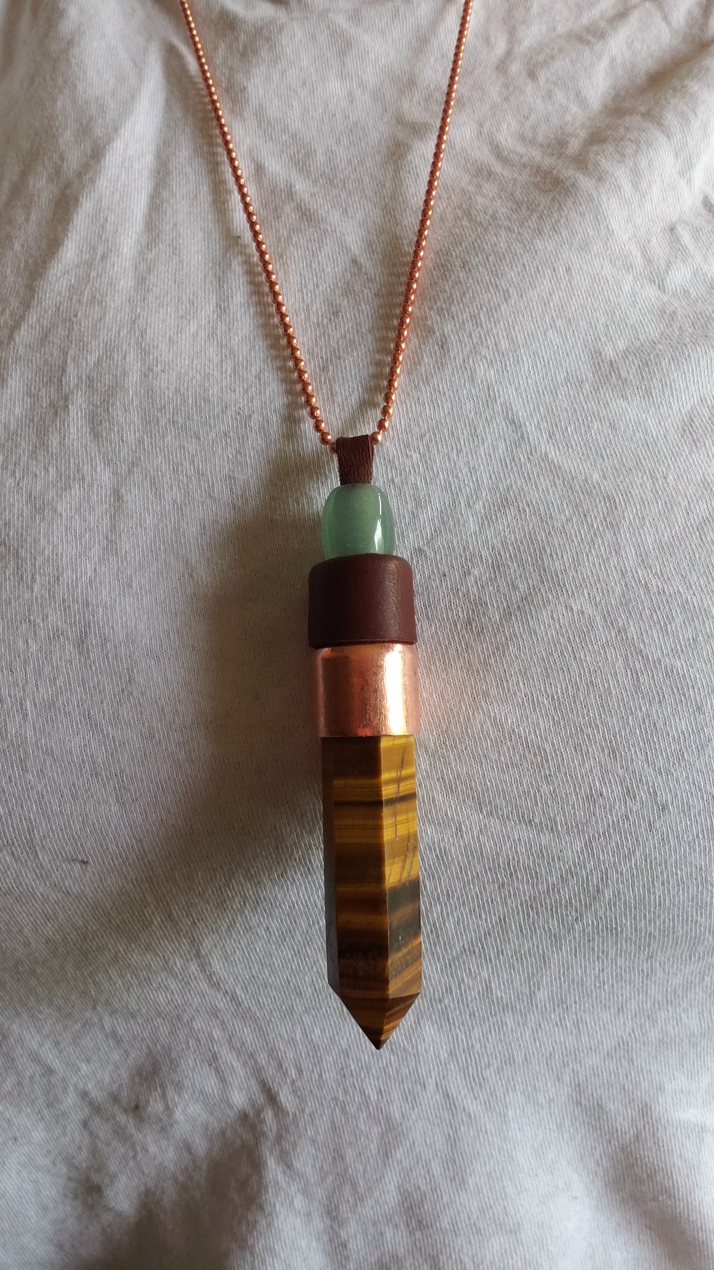 TIGER EYE AVENTURINE PENDANT (reserved for Joanne)