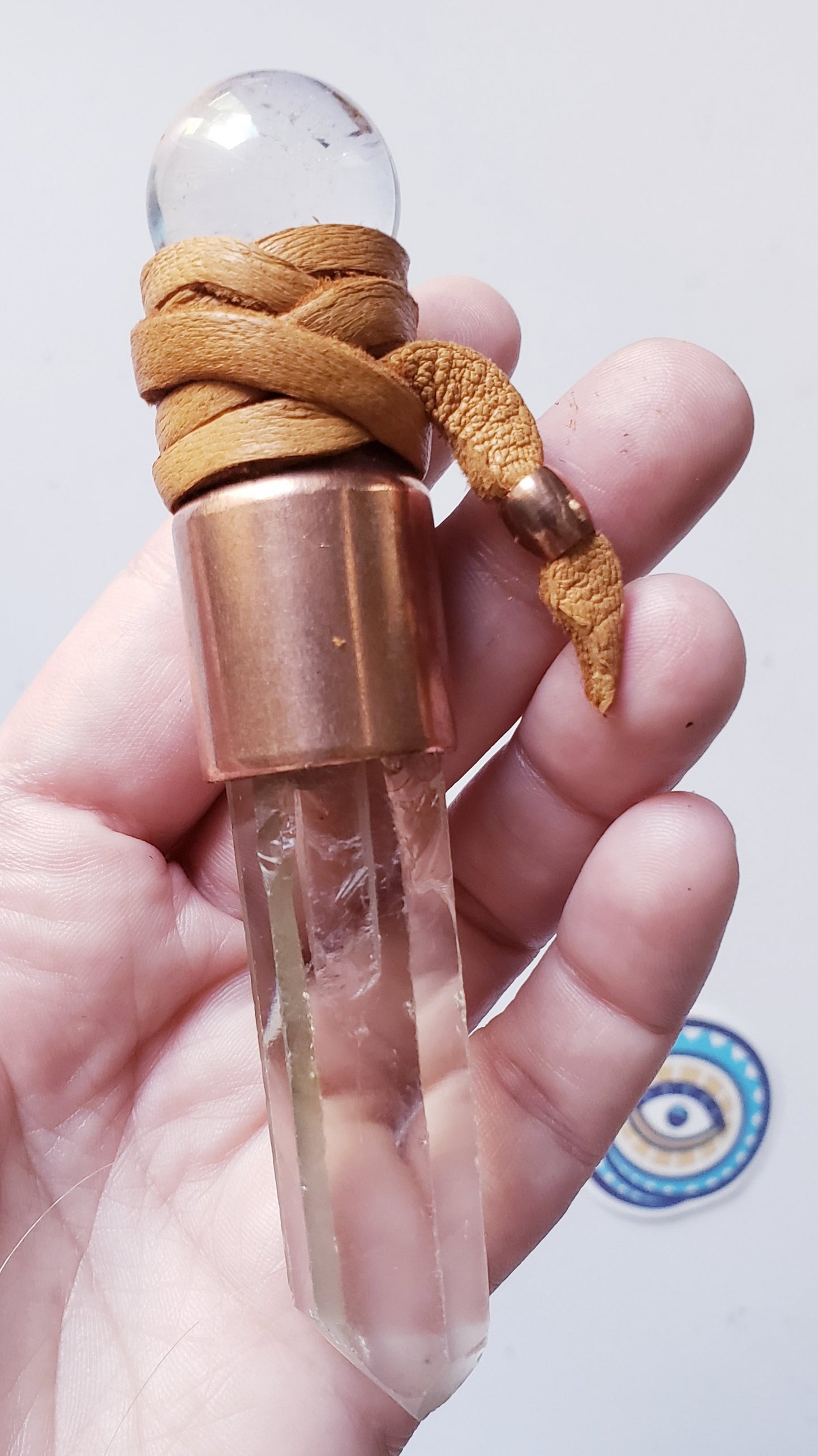 CITRINE & CLEAR QUARTZ SCEPTER