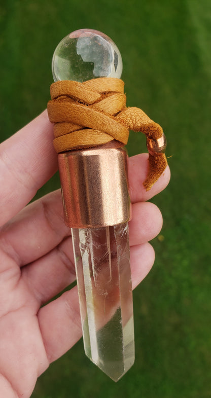 CITRINE & CLEAR QUARTZ SCEPTER