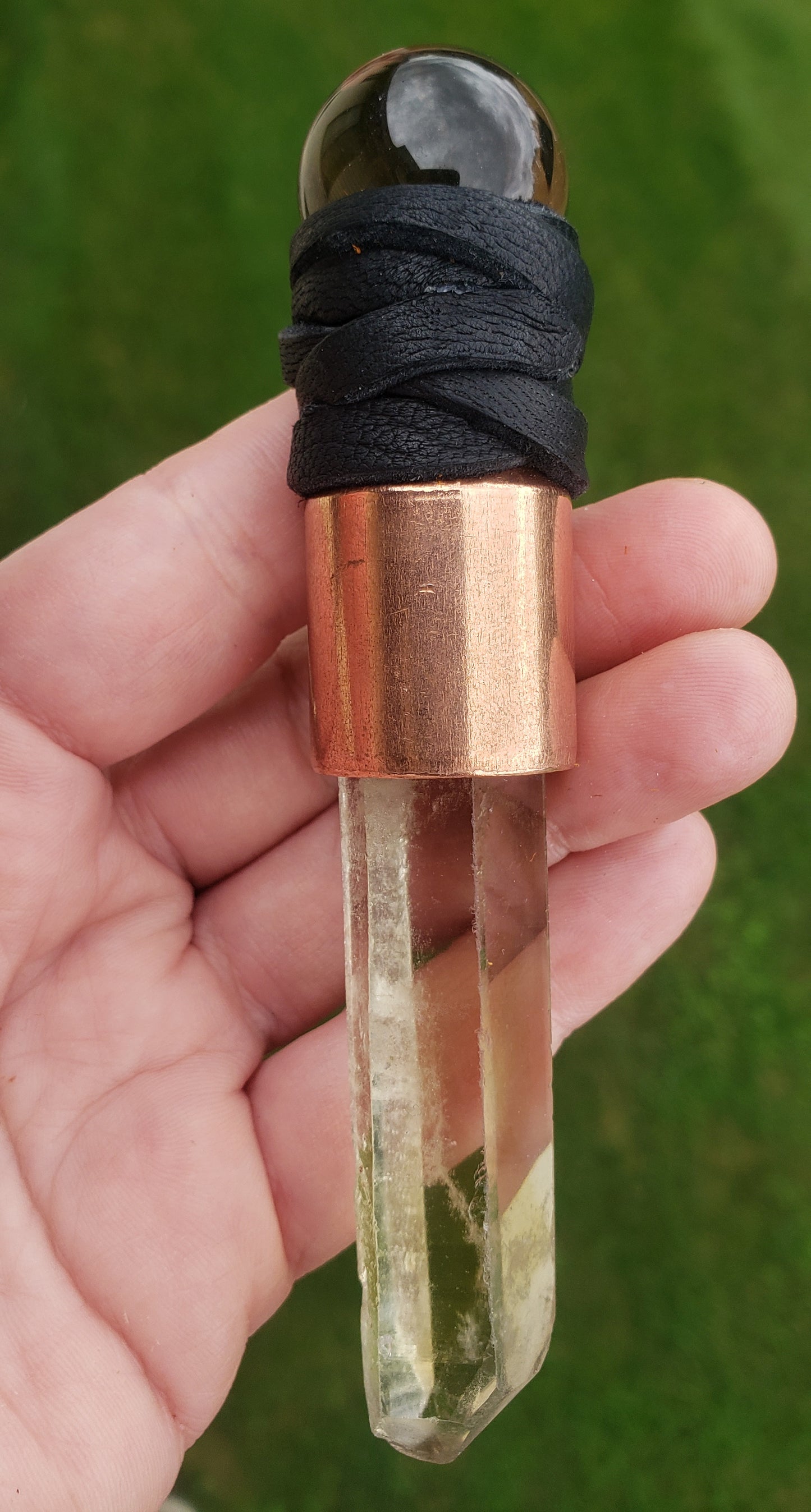 CITRINE & SMOKY QUARTZ SCEPTER