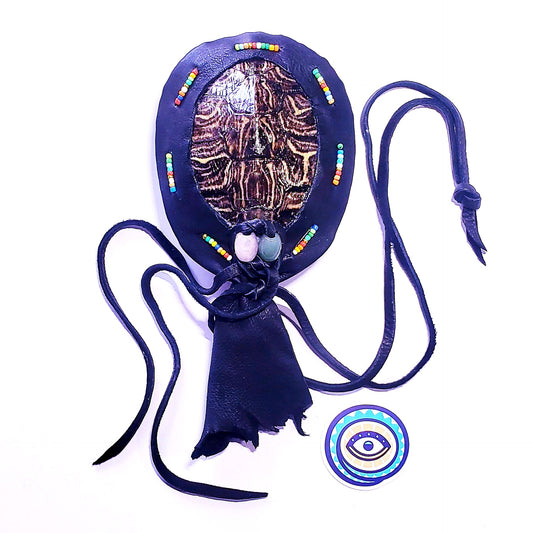 RED EARED SLIDER TURTLE RATTLE (custom order for Jennifer)