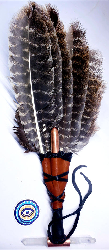 SMUDGE FAN/RATTLE/HEALING WAND