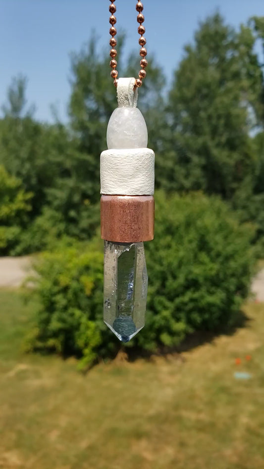 TITANIUM AURA LEMURIAN PENDANT (reserved for Sherry)